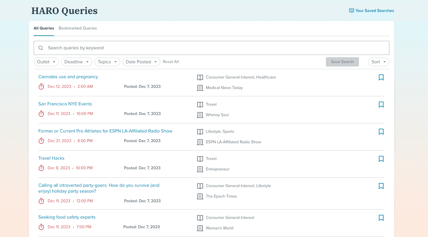 Connectively Queries Interface